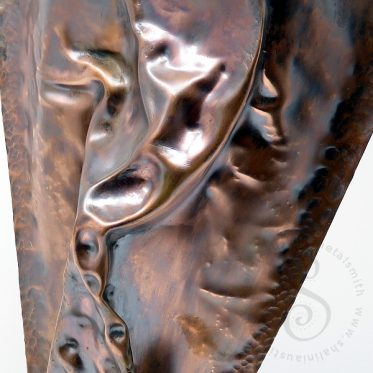 Air-Chased One off Copper Sculpture ANGST