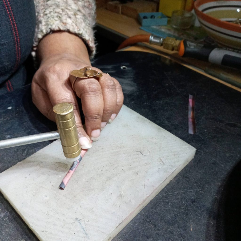 Making Fold Formed Copper Earrings